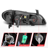 ANZO 2000-2004 Infiniti I30 Projector Headlights w/ Halo Black ANZO Headlights  AXOPROS