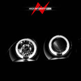 ANZO 2000-2004 Infiniti I30 Projector Headlights w/ Halo Black ANZO Headlights  AXOPROS
