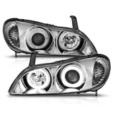 ANZO 2000-2004 Infiniti I30 Projector Headlights w/ Halo Chrome ANZO Headlights  AXOPROS