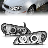 ANZO 2000-2004 Infiniti I30 Projector Headlights w/ Halo Chrome ANZO Headlights  AXOPROS