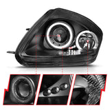ANZO 2000-2005 Mitsubishi Eclipse Projector Headlights w/ Halo Black ANZO Headlights  AXOPROS