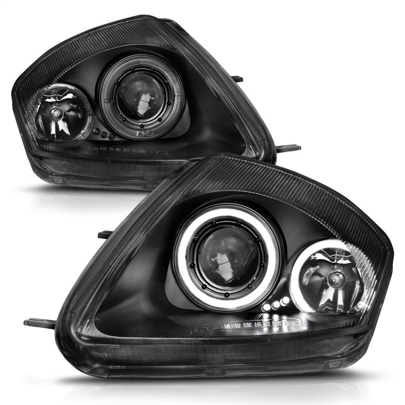 ANZO 2000-2005 Mitsubishi Eclipse Projector Headlights w/ Halo Black ANZO Headlights  AXOPROS