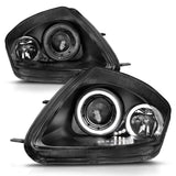 ANZO 2000-2005 Mitsubishi Eclipse Projector Headlights w/ Halo Black ANZO Headlights  AXOPROS