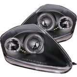ANZO 2000-2005 Mitsubishi Eclipse Projector Headlights w/ Halo Black ANZO Headlights  AXOPROS