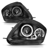 ANZO 2000-2005 Mitsubishi Eclipse Projector Headlights w/ Halo Black ANZO Headlights  AXOPROS