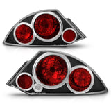 ANZO 2000-2005 Mitsubishi Eclipse Taillights Black ANZO Tail Lights  AXOPROS