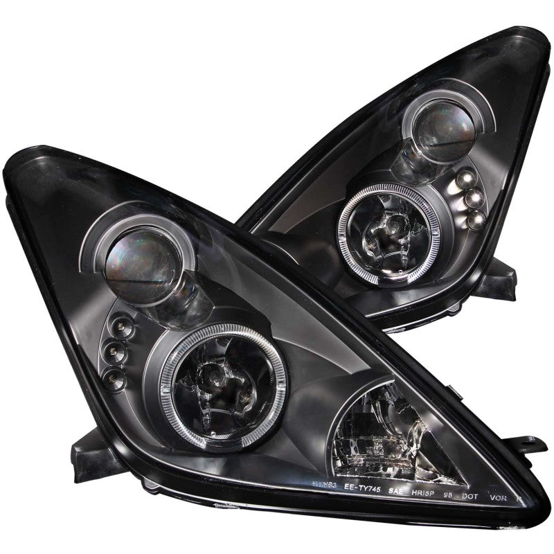 ANZO 2000-2005 Toyota Celica Projector Headlights w/ Halo Black ANZO Headlights  AXOPROS