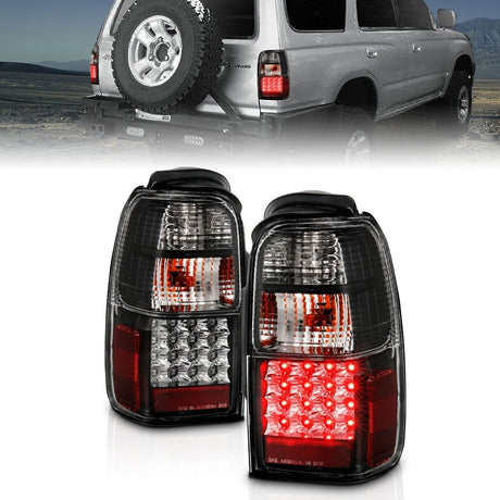 ANZO 2001-2002 Toyota 4 Runner LED Taillights Black ANZO Tail Lights  AXOPROS