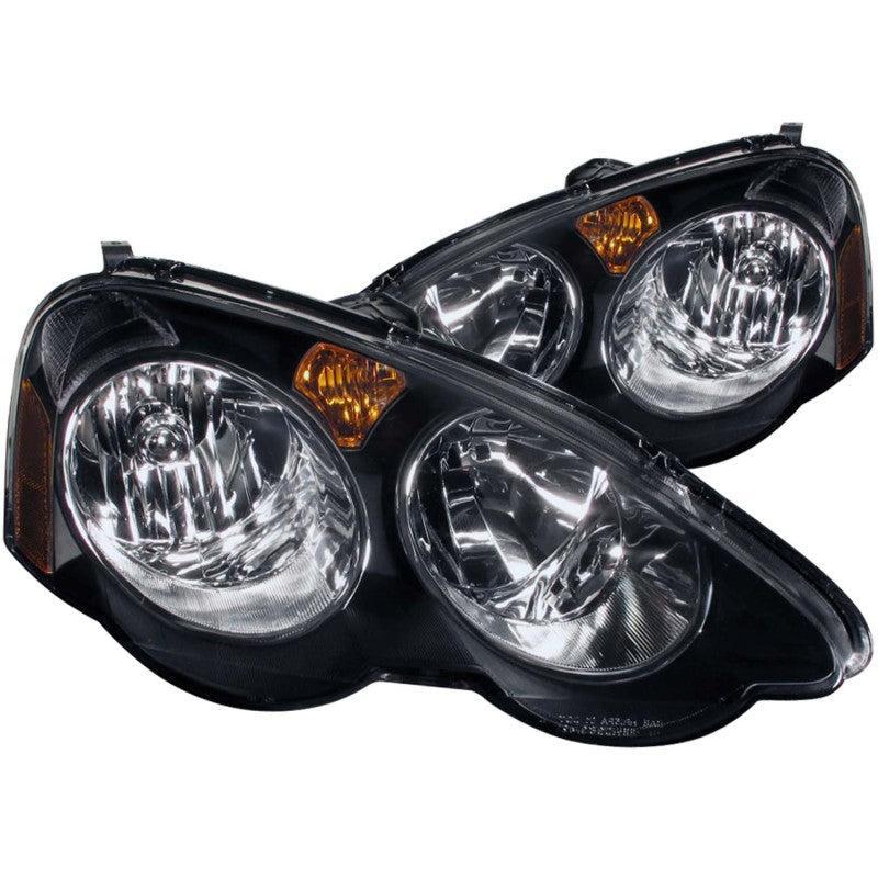 ANZO 2002-2004 Acura Rsx Crystal Headlights Black ANZO Headlights  AXOPROS