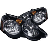 ANZO 2002-2004 Acura Rsx Crystal Headlights Black ANZO Headlights  AXOPROS