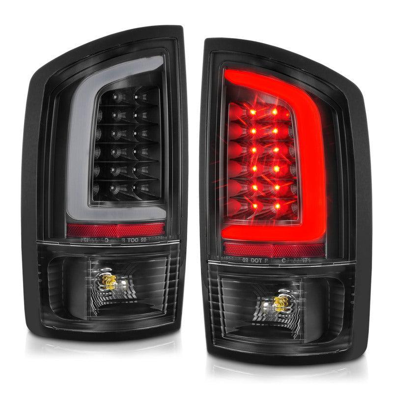 ANZO 2002-2006 Dodge  Ram 1500 LED Tail Lights w/ Light Bar Black Housing Clear Lens ANZO Tail Lights  AXOPROS