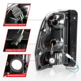 ANZO 2002-2009 Chevrolet Trailblazer LED Tail Lights w/ Light Bar Black Housing Smoke Lens ANZO Tail Lights  AXOPROS