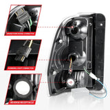 ANZO 2002-2009 Chevrolet Trailblazer LED Tail Lights w/ Light Bar Black Housing Smoke Lens ANZO Tail Lights  AXOPROS
