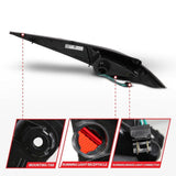 ANZO 2003-2005 Nissan 350Z LED Taillights Black ANZO Tail Lights  AXOPROS