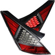ANZO 2003-2005 Nissan 350Z LED Taillights Black ANZO Tail Lights  AXOPROS