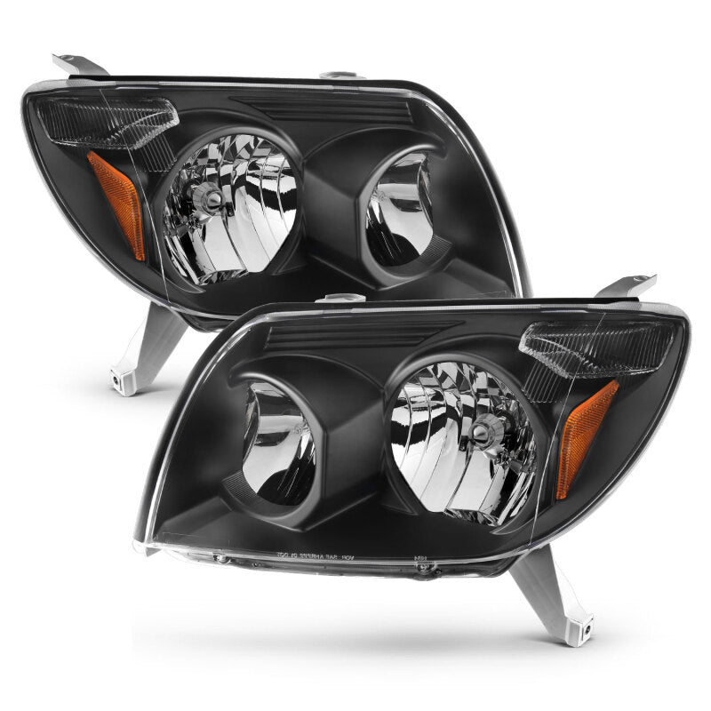 ANZO 2003-2005 Toyota 4Runner Crystal Headlights Black ANZO Headlights  AXOPROS