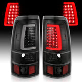 ANZO 2003-2006 Chevy Silverado 1500 LED Taillights Plank Style Black w/Clear Lens ANZO Tail Lights  AXOPROS