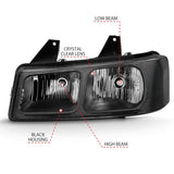 ANZO 2003-2017 Chevy Express Crystal Headlight Black ANZO Headlights  AXOPROS