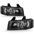 ANZO 2003-2017 Chevy Express Crystal Headlight Black ANZO Headlights  AXOPROS