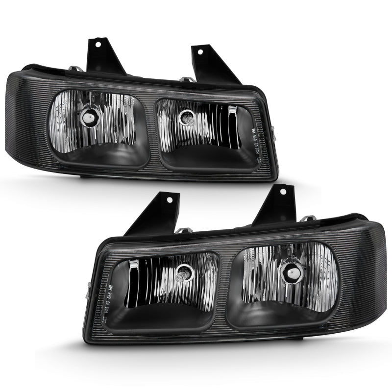 ANZO 2003-2017 Chevy Express Crystal Headlight Black ANZO Headlights  AXOPROS