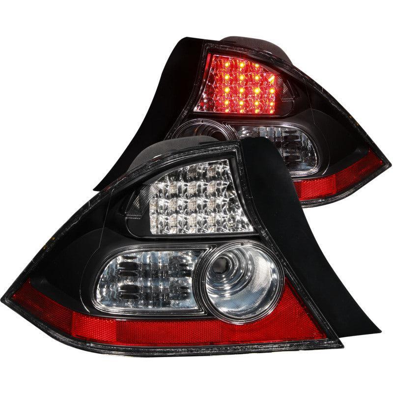 ANZO 2004-2005 Honda Civic LED Taillights Black ANZO Tail Lights  AXOPROS