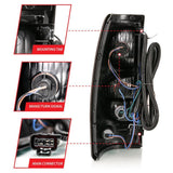 ANZO 2004-2007 Chevy Silverado Taillight Red/Clear Lens w/Black Trim (OE Replacement) ANZO Tail Lights  AXOPROS