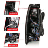 ANZO 2004-2007 Chevy Silverado Taillight Red/Clear Lens w/Black Trim (OE Replacement) ANZO Tail Lights  AXOPROS