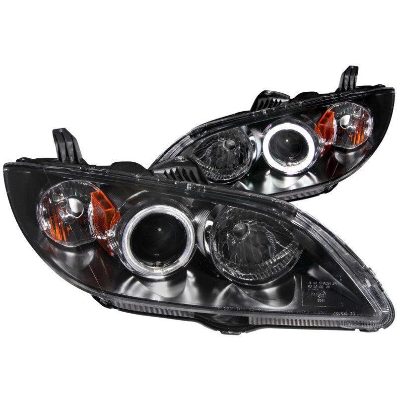 ANZO 2004-2008 Mazda 3 Projector Headlights w/ Halo Black (CCFL) ANZO Headlights  AXOPROS