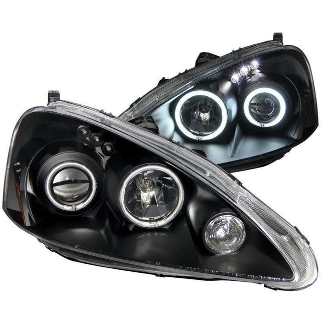 ANZO 2005-2006 Acura Rsx Projector Headlights w/ Halo Black ANZO Headlights  AXOPROS