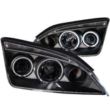 ANZO 2005-2007 Ford Focus Projector Headlights w/ Halo Black ANZO Headlights  AXOPROS