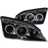 ANZO 2005-2007 Ford Focus Projector Headlights w/ Halo Black ANZO Headlights  AXOPROS