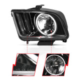 ANZO 2005-2009 Ford Mustang Crystal Headlights w/ Halo Black (CCFL) ANZO Headlights  AXOPROS