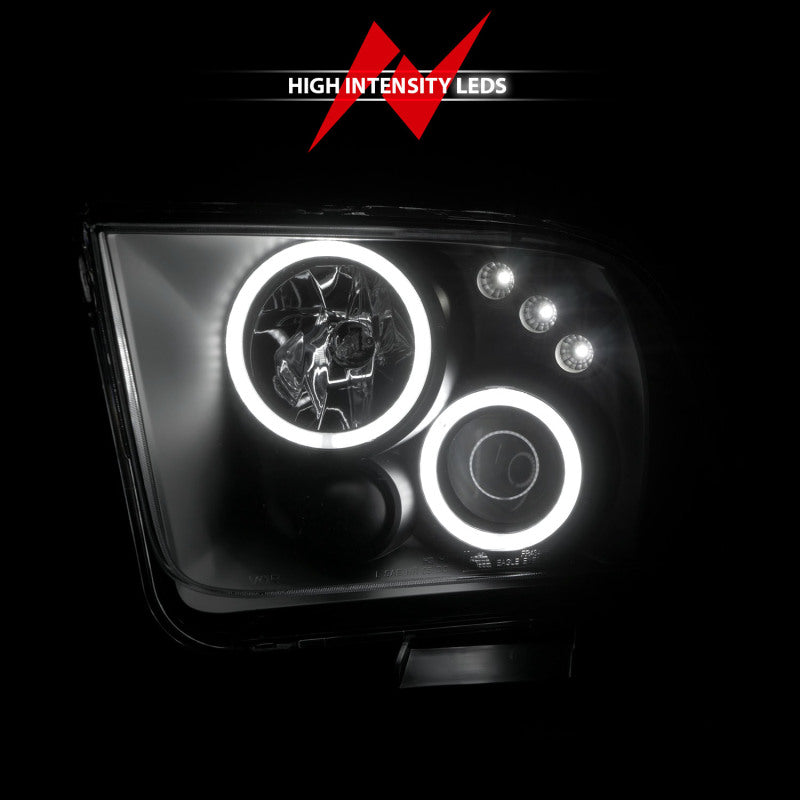 ANZO 2005-2009 Ford Mustang Projector Headlights w/ Halo Black ANZO Headlights  AXOPROS