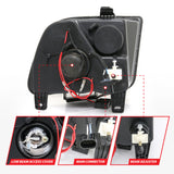 ANZO 2005-2009 Ford Mustang Projector Headlights w/ Halo Black ANZO Headlights  AXOPROS