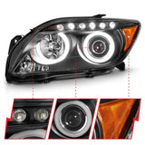 ANZO 2005-2010 Scion Tc Projector Headlights w/ Halo Black (CCFL) ANZO Headlights  AXOPROS