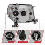 ANZO 2005-2011 Toyota Tacoma Projector Headlights w/ Halo Black ANZO Headlights  AXOPROS