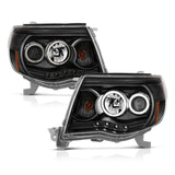 ANZO 2005-2011 Toyota Tacoma Projector Headlights w/ Halo Black ANZO Headlights  AXOPROS