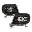 ANZO 2005-2011 Toyota Tacoma Projector Headlights w/ Halo Black ANZO Headlights  AXOPROS