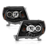 ANZO 2005-2011 Toyota Tacoma Projector Headlights w/ Halo Black ANZO Headlights  AXOPROS