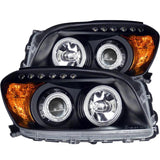 ANZO 2006-2008 Toyota Rav4 Projector Headlights w/ Halo Black ANZO Headlights  AXOPROS