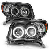 ANZO 2006-2009 Toyota 4Runner Projector Headlights w/ Halo Black ANZO Headlights  AXOPROS
