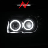 ANZO 2006-2009 Toyota 4Runner Projector Headlights w/ Halo Black ANZO Headlights  AXOPROS