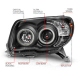 ANZO 2006-2009 Toyota 4Runner Projector Headlights w/ Halo Black ANZO Headlights  AXOPROS