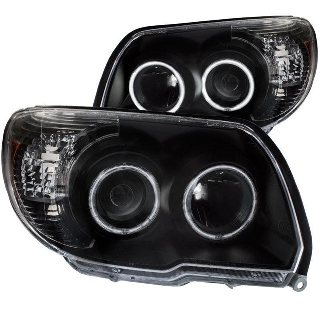 ANZO 2006-2009 Toyota 4Runner Projector Headlights w/ Halo Black ANZO Headlights  AXOPROS
