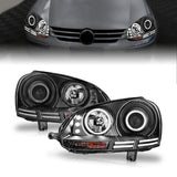 ANZO 2006-2009 Volkswagen Rabbit Projector Headlights w/ Halo Black (CCFL) ANZO Headlights  AXOPROS