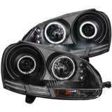 ANZO 2006-2009 Volkswagen Rabbit Projector Headlights w/ Halo Black (CCFL) ANZO Headlights  AXOPROS