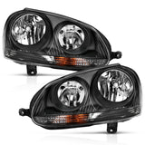 ANZO 2006-2009 Volkswagen Us Rabbit Crystal Headlight Black (Halogen Only) ANZO Headlights  AXOPROS