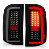ANZO 2007-2013 Chevrolet Silverado1500/ 2500/ 3500 LED Tail Lights w/ Light Bar Black Housing Smoke ANZO Tail Lights  AXOPROS