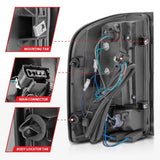 ANZO 2007-2013 Chevrolet Silverado1500/ 2500/ 3500 LED Tail Lights w/ Light Bar Black Housing Smoke ANZO Tail Lights  AXOPROS
