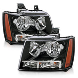 ANZO 2007-2014 Chevrolet Tahoe/Suburban Crystal Headlights Black ANZO Headlights  AXOPROS
